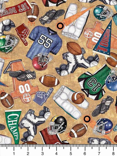 QT Fabrics "Gridiron" # 1649-26174-A — Football Gear MAIN