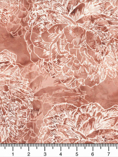 Hoffman "Bali Batik" # Q-2145-527-Light Salmon - Gossamer Large Flowers MAIN