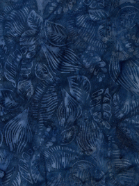RJR Fabrics "Malam Batiks IX – Tropical Summer" # JB800-CO5B – Leaves – Cobalt Batik Fabric THUMBNAIL