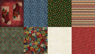 Hoffman "Jolly Ol St. Nick" # Q4455-161 - Fat Quarters Christmas Panel MAIN