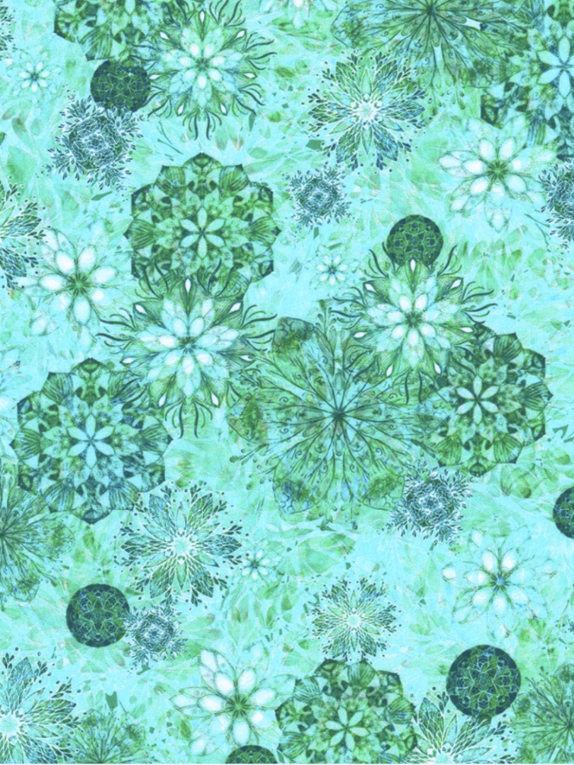 Robert Kaufman - Calixta - Medallion 22769-81 Turquoise THUMBNAIL