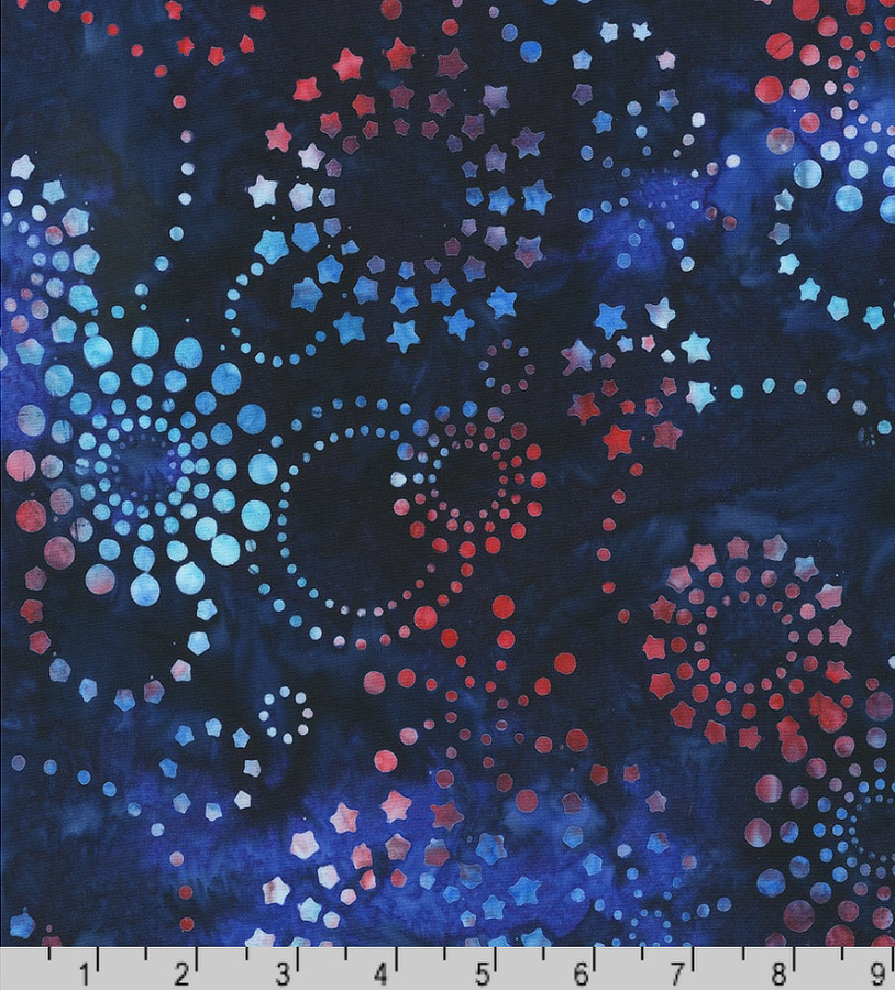 Robert Kaufman - Artisan Batiks - Liberty 2  SRK 22849 -9 Navy LARGE