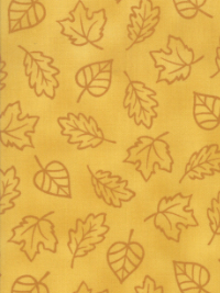 Moda "Thankful" by Deb Strain #19903-12 col. Gold - Leaves on Gold THUMBNAIL