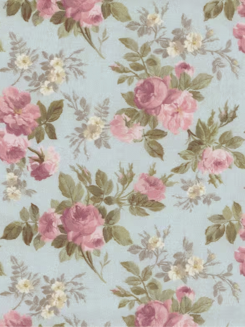 Marcus Fabrics - Just Rosy - Tossed Floral R651141D Sky THUMBNAIL