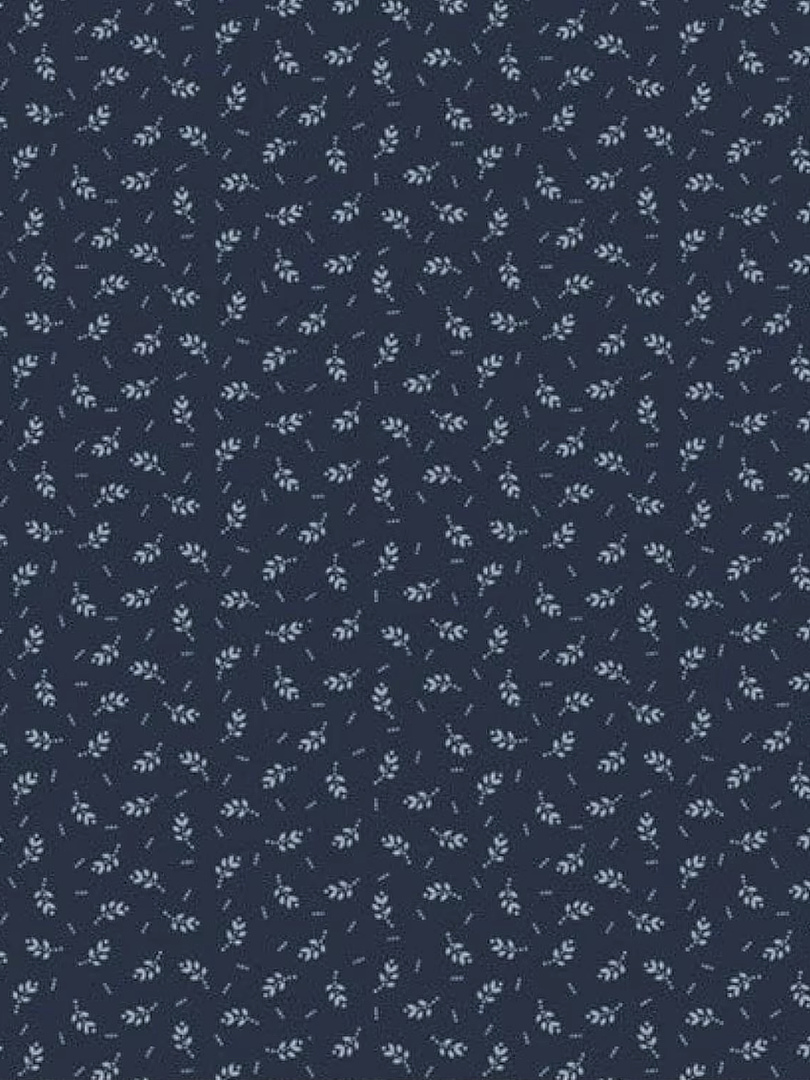 Marcus Fabrics - Woof and Warp - Leaf R311134D Navy THUMBNAIL