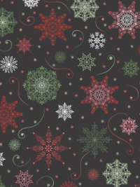 Maywood Studio - Christmas Night - Snowflakes MAS-10353-J Black THUMBNAIL