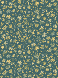 Maywood Studio "Willoughby" Tiny Leaves MAS10525-Q Blue THUMBNAIL