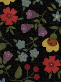 Maywood Studio "Bonnie's Butterflies Flannel" # MASF9945-K – Floral on Black THUMBNAIL