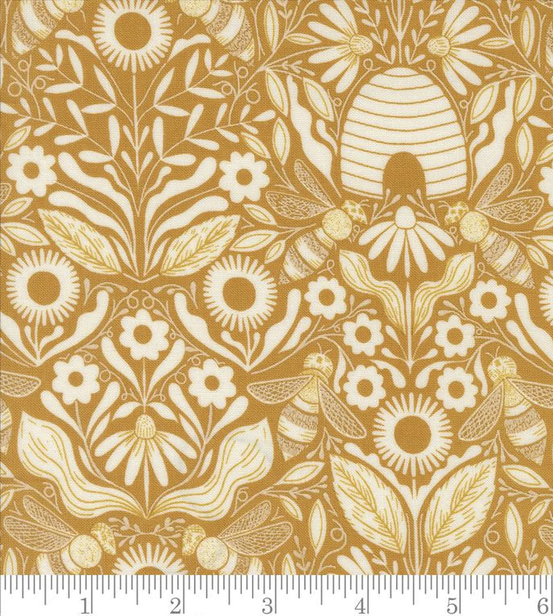 Moda - Bee Garden - Beehive Melody 48414 - 14 Beeswax LARGE