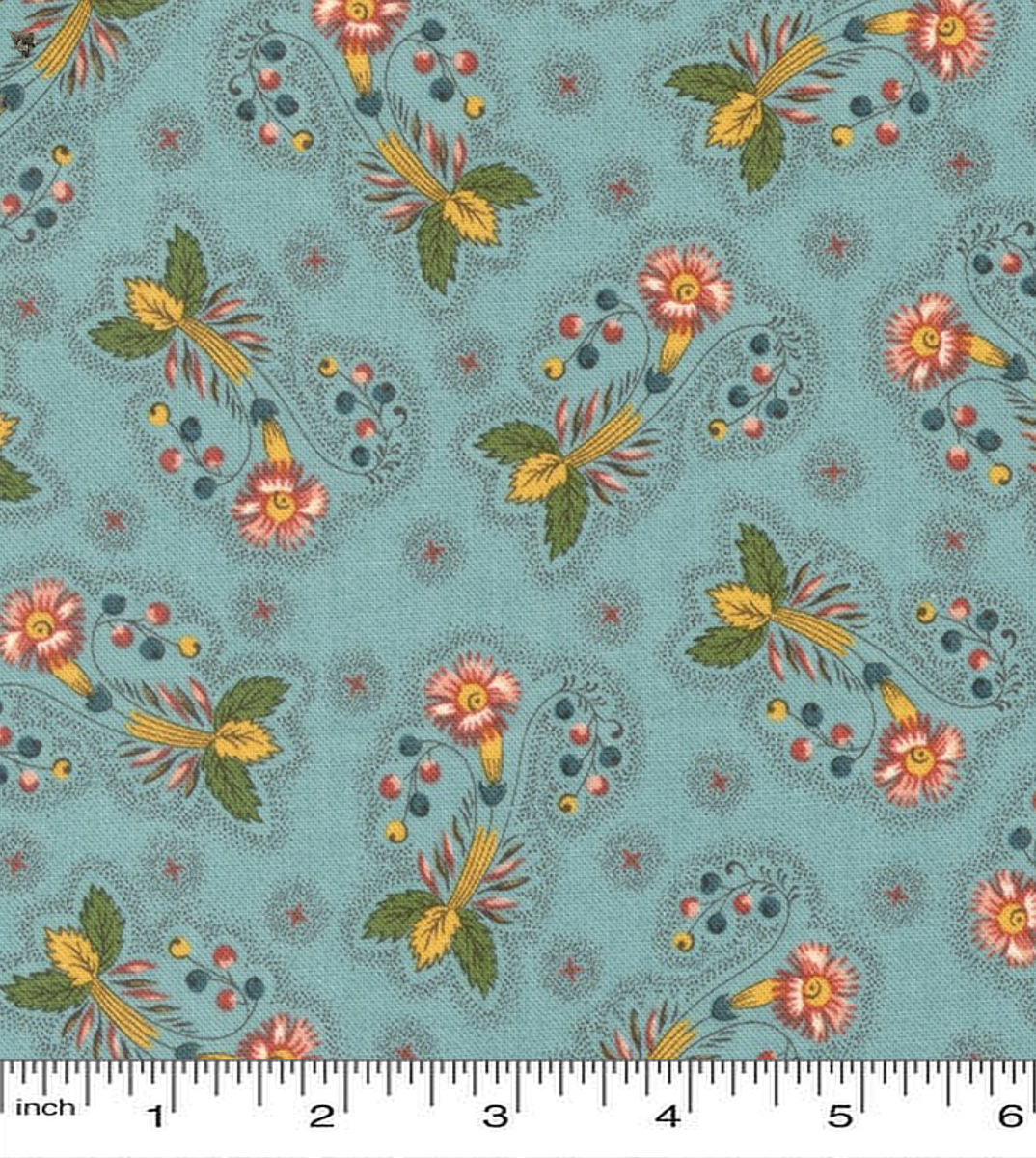 Moda - Dinahs Delight - Small Floral 31674-13 Robins Egg MAIN