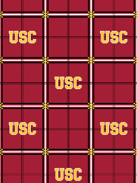 Sykel Enterprises "NCAA Southern California" # 023 – USC Red Plaid Flannel THUMBNAIL