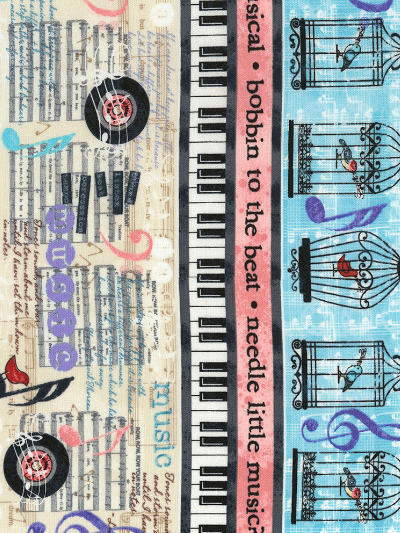 Timeless Treasures Row C5933-Cream - Needle Little Music MAIN