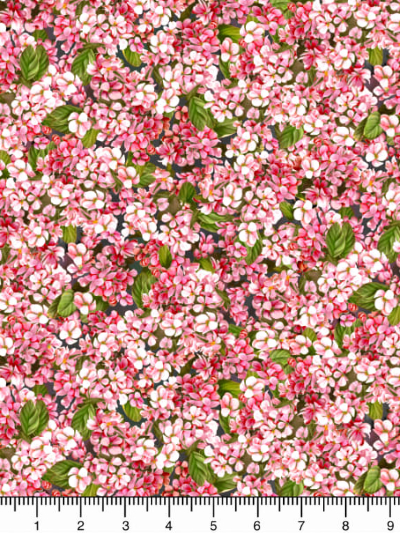 QT Fabrics "Songbirds" # 1649-27787-P-Pink - Pink Hydrangea MAIN