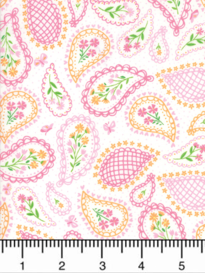 Moda "Sunday Picnic" # 20673-11 - Pink and Orange Floral Paisley MAIN