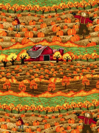 SPX Fabrics "Time to Harvest" #4222-22830 col. MUL1 - Fall Scene THUMBNAIL