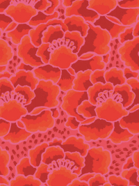 Free Spirit "Kaffe Fassett Collective February 2023" # PWGP197-Red – Tonal Floral THUMBNAIL