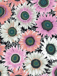 Free Spirit "Kaffe Fassett Collective February 2023" # PWPJ111-Black – Van Gogh Flowers THUMBNAIL