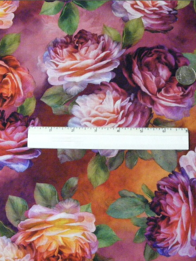 QT Fabrics - Rose Grace - Large Roses 29914-P Pink THUMBNAIL
