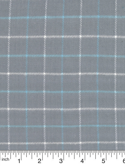 Marcus Brothers "Primo Plaid Flannel" # R09U132-0144-Blue Ice – Grey Big Block Plaid MAIN