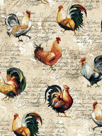 Studio E "Farmer's Market" # 4454-44 - Roosters with Words THUMBNAIL