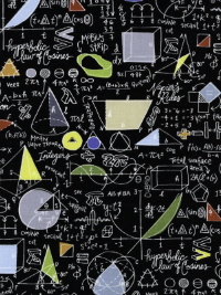 Timeless Treasures "Science & Math" # SAMARRA-C1425-BLACK – Mathematics THUMBNAIL