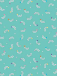Riley Blake "Unicorn Kingdom" # SC10473-Teal – Sparkling Shooting Stars THUMBNAIL