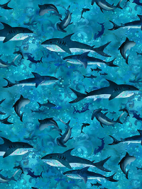 Studio E "Ocean State" # 4504-17 - Sharks THUMBNAIL