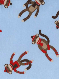 Michael Miller  # SMZ7750-PBLU-D - Silly Monkey "minky like" THUMBNAIL