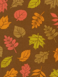Robert Kaufman "Cozy Outdoors" # SRKM-20445-169-EARTH – Autumn Leaves on Brown Flannel THUMBNAIL