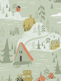 Dear Stella - Camp Wander - Cabin Town SRR-1006 Green THUMBNAIL