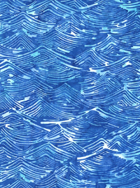 Hoffman "100 Year Hoffman Challenge" # U2495-194-Robins-Egg – Wave Pattern Batik THUMBNAIL