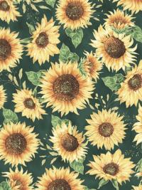 Hoffman "Fall Blooms" # V5184-31G Emerald-Gold (Sunflowers) THUMBNAIL