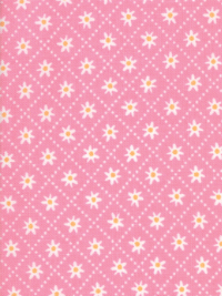 Moda "Sunday Picnic" # 20678-15 - Small White Flowers on Pink THUMBNAIL