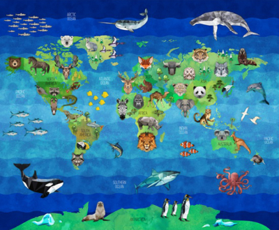 Hoffman Digital "Zookeeper" # R4639-58-EARTH – Geometric Animals of the Earth Panel MAIN