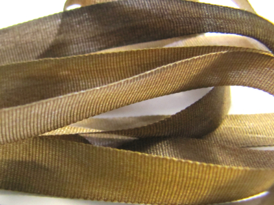 Gibb & Hiney Hand-dyed Silk Ribbon, 7mm — Gothic Brown MAIN