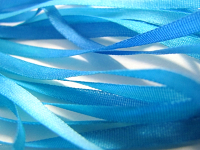 Gibb & Hiney Hand-dyed Silk Ribbon, 3.5mm — Island Blue THUMBNAIL