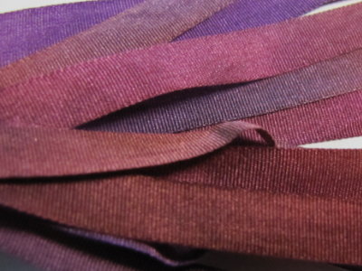 Gibb & Hiney Hand-dyed Silk Ribbon, 7mm — Petunia MAIN