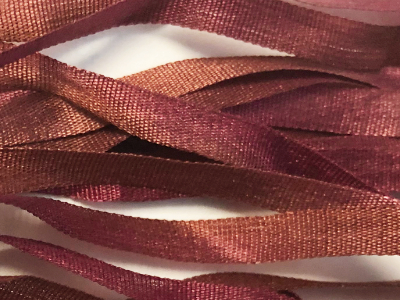 Gibb & Hiney Hand-dyed Silk Ribbon, 3.5mm — Rosehip 104 MAIN