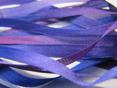 Gibb & Hiney Hand-dyed Silk Ribbon, 3.5mm — Violet Blue MAIN