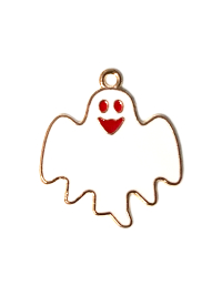 Ghost Enamel Charm - White THUMBNAIL