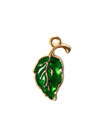 Leaf Enamel Charm - Green THUMBNAIL