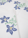 Vintage Pillowcases with Blue Embroidered Flowers—Set of Two SWATCH