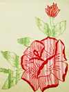 Vintage Small Yellow Tablecloth with Embroidered Roses SWATCH
