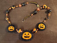 Jack 'O Lantern Polymer Clay Necklace THUMBNAIL