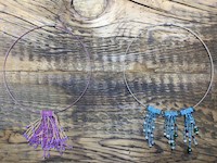 Beaded Peyote Fringed Necklace THUMBNAIL