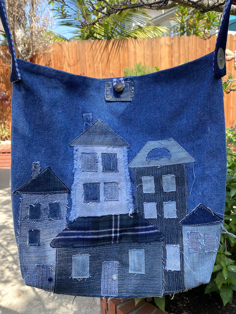 House of Blues Denim Tote THUMBNAIL