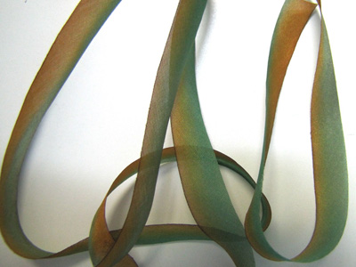 Hanah Hand-dyed Silk Ribbon, 7/16" — Golden Lichen MAIN