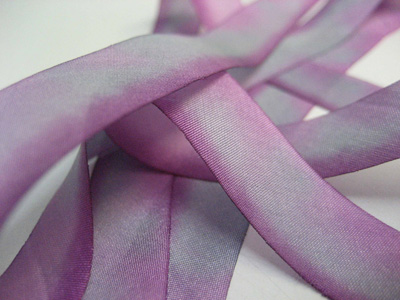 Hanah Hand-dyed Silk Ribbon, 7/16" — Hydrangea MAIN