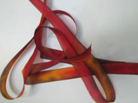 Hanah Hand-dyed Silk Ribbon, 7/16" — Liquid Amber THUMBNAIL