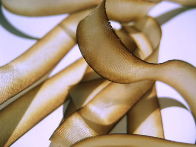 Hanah Hand-dyed Silk Ribbon, 7/16" — Old Ivory MAIN